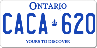 ON license plate CACA620