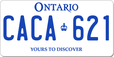 ON license plate CACA621