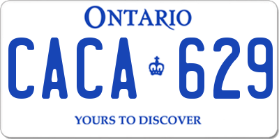 ON license plate CACA629