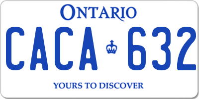 ON license plate CACA632