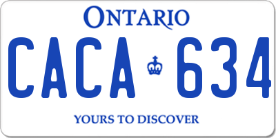 ON license plate CACA634