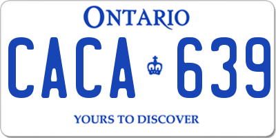 ON license plate CACA639