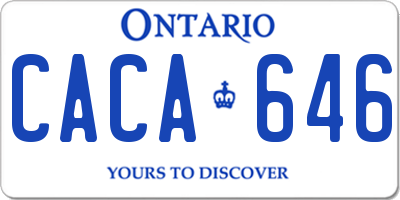 ON license plate CACA646