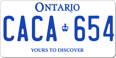 ON license plate CACA654