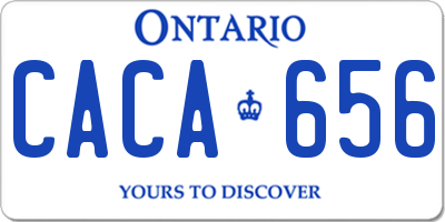 ON license plate CACA656