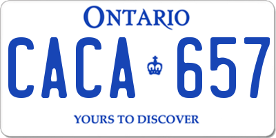 ON license plate CACA657