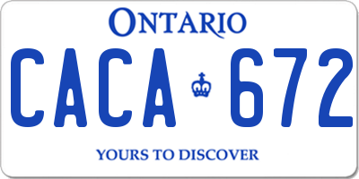 ON license plate CACA672