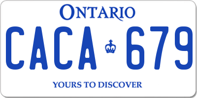 ON license plate CACA679