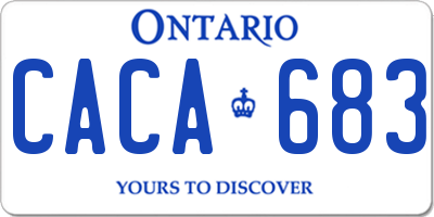 ON license plate CACA683