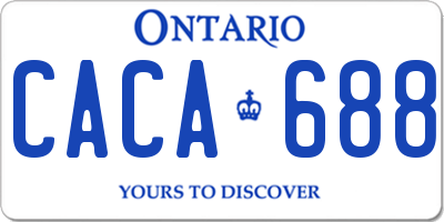 ON license plate CACA688