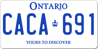 ON license plate CACA691