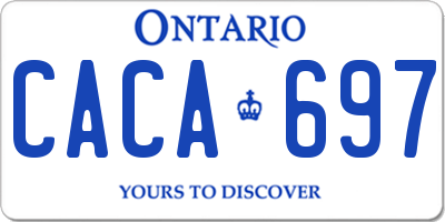 ON license plate CACA697