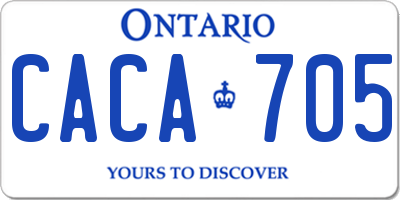 ON license plate CACA705