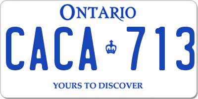 ON license plate CACA713