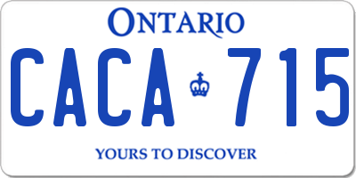 ON license plate CACA715