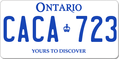 ON license plate CACA723