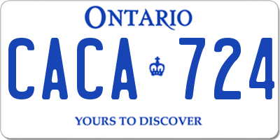 ON license plate CACA724