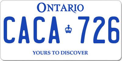 ON license plate CACA726