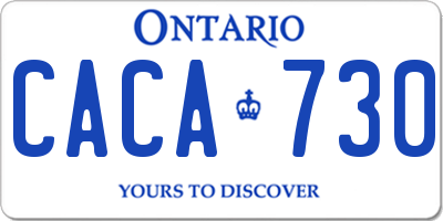 ON license plate CACA730