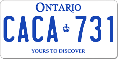 ON license plate CACA731