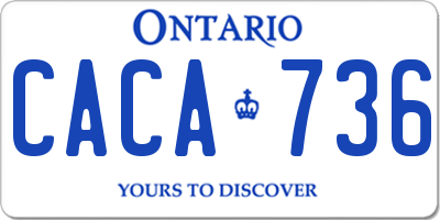 ON license plate CACA736