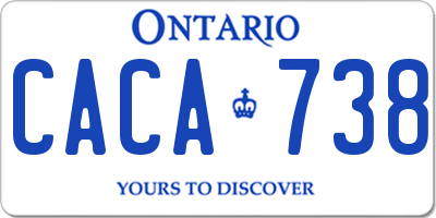 ON license plate CACA738