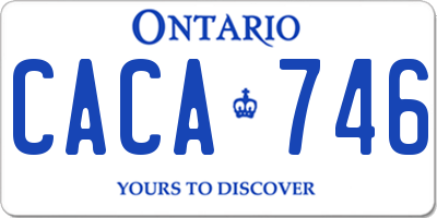 ON license plate CACA746