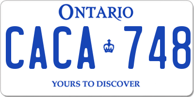 ON license plate CACA748