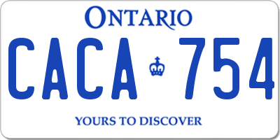 ON license plate CACA754