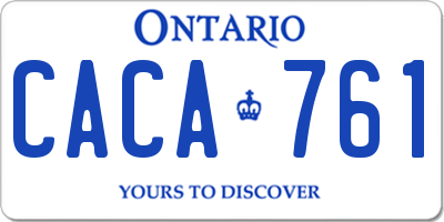 ON license plate CACA761