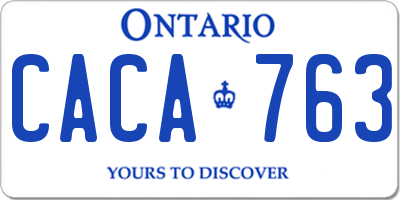 ON license plate CACA763