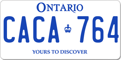 ON license plate CACA764