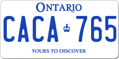 ON license plate CACA765