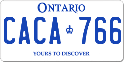 ON license plate CACA766