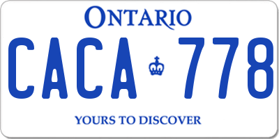 ON license plate CACA778