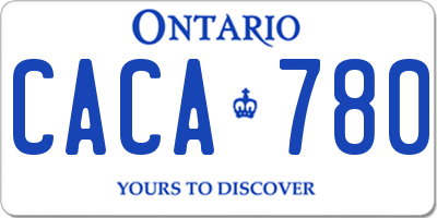 ON license plate CACA780