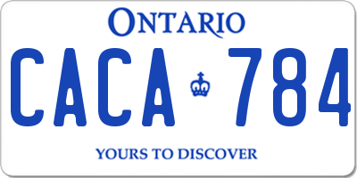 ON license plate CACA784