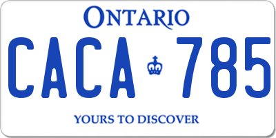 ON license plate CACA785