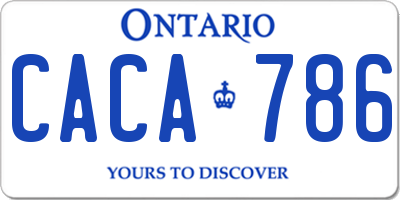 ON license plate CACA786