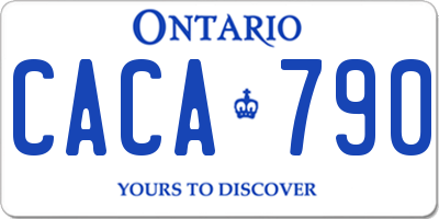 ON license plate CACA790