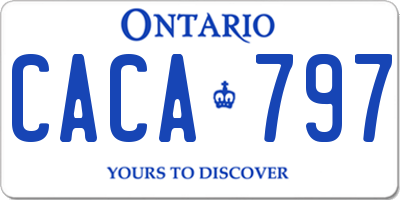 ON license plate CACA797