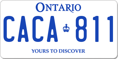 ON license plate CACA811