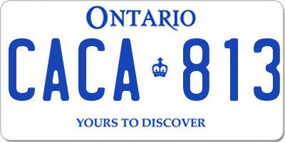 ON license plate CACA813