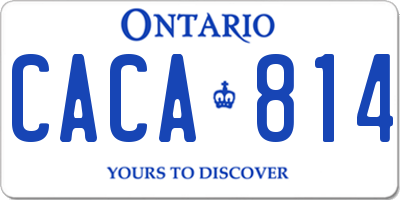 ON license plate CACA814