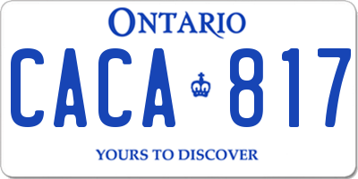 ON license plate CACA817