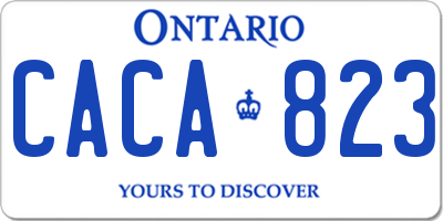 ON license plate CACA823