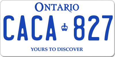 ON license plate CACA827