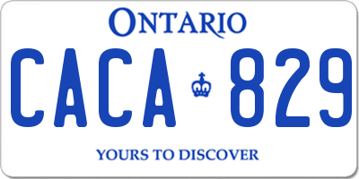 ON license plate CACA829