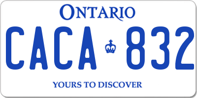 ON license plate CACA832