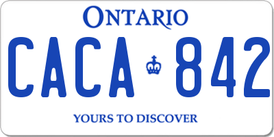 ON license plate CACA842